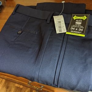 Mens Murano Blue Alex Slim Fit Performance Pants